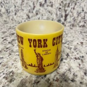 Vintage Federal Milk Glass New York City Souvenir Coffee Mug